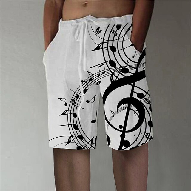 Mens Clothing Mens Bottoms | Mens Designer Stylish Straight Shorts Elastic Waist Print Short Pants Sports Outdoor Daily Graphic 