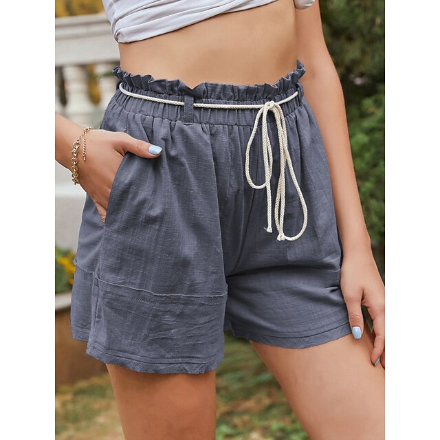 Womens Clothing Womens Bottoms | Womens Casual / Sporty Athleisure Shorts Wide Leg Elastic Waist Short Pants Casual Weekend Inel