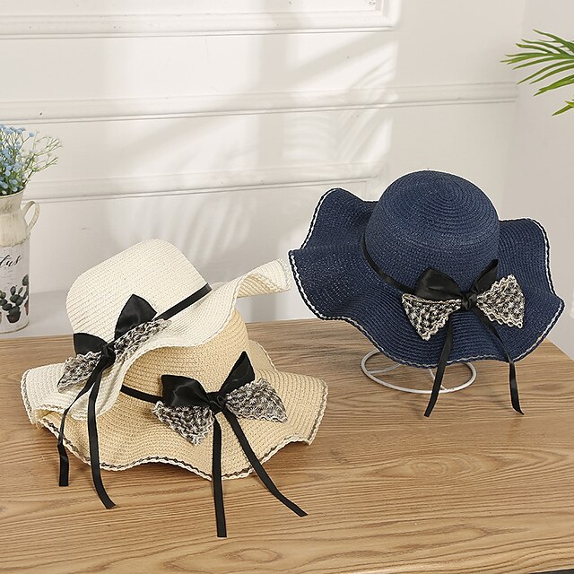 Shoes & Bags Fashion Accessories | 1pcs Simple Foldable Wide Brim Floppy Girls Straw Sun Hat Beach Women Sunscreen Hat Travel Ca