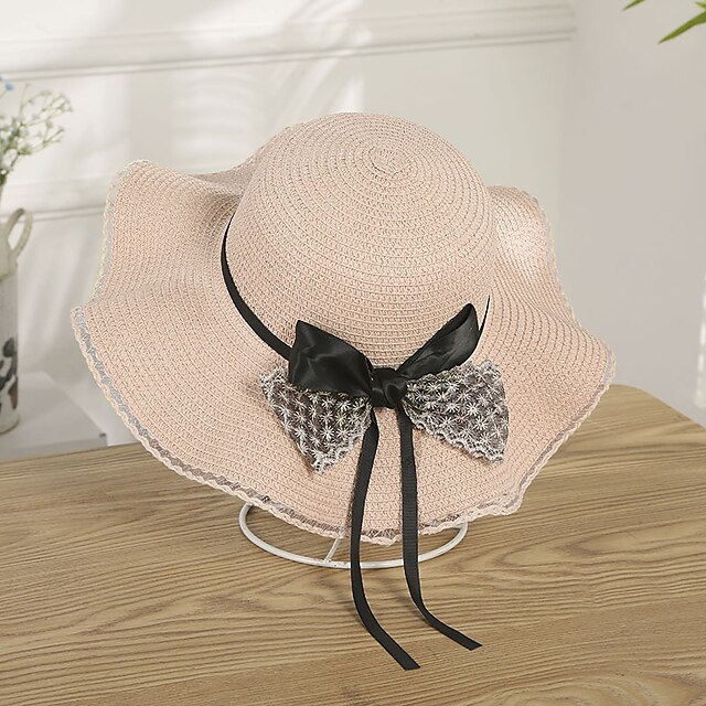 Shoes & Bags Fashion Accessories | 1pcs Simple Foldable Wide Brim Floppy Girls Straw Sun Hat Beach Women Sunscreen Hat Travel Ca