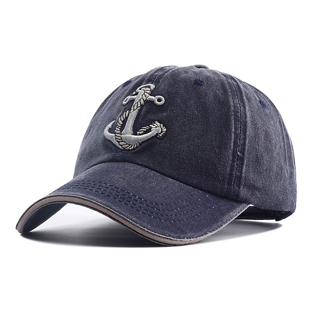 Shoes & Bags Fashion Accessories | Embroidery Baseball Cap for Women Men Cowboy Washed Cloth Anchor Adult Unisex Casual Dad Hat 