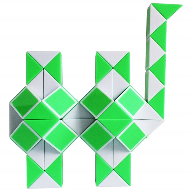  Magic Snake Cube Twist Puzzle 72 Wedges Sensory Fidget Stocking Stuffers Large Size Teenagers Party Favors Green