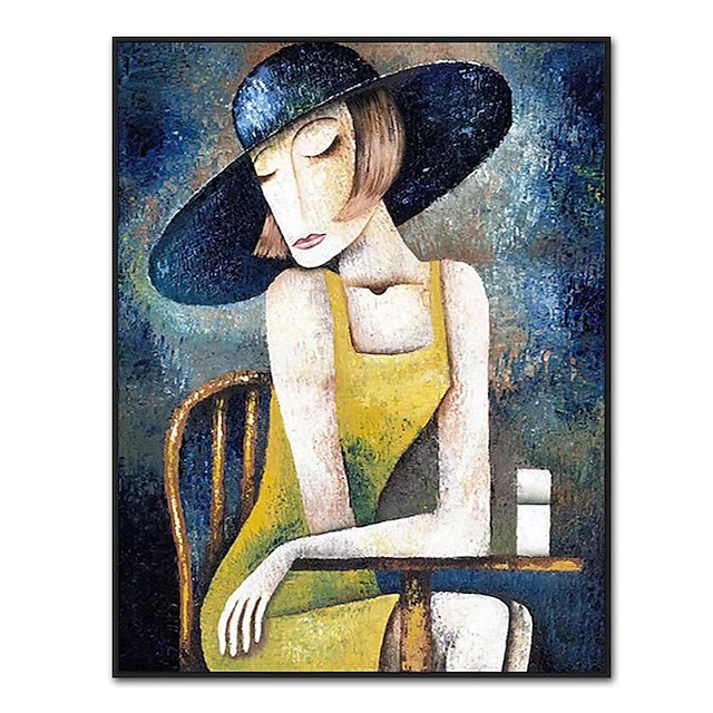  Oil Painting 100% Handmade Hand Painted Wall Art On Canvas Vertical Abstract People Contemporary Modern For Home Decoration Decor Rolled Canvas No Frame Unstretched