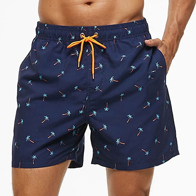  Men's Quick Dry Swim Trunks Swim Shorts with Pockets Mesh Lining Drawstring Board Shorts Bathing Suit Printed Swimming Diving Surfing Beach Spring Summer