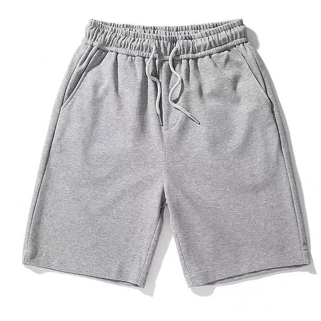 Men's Sweat Shorts Baggy Shorts Solid Color Breathable Soft Short ...