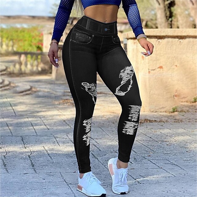 Women's High Waist Yoga Pants Tights 