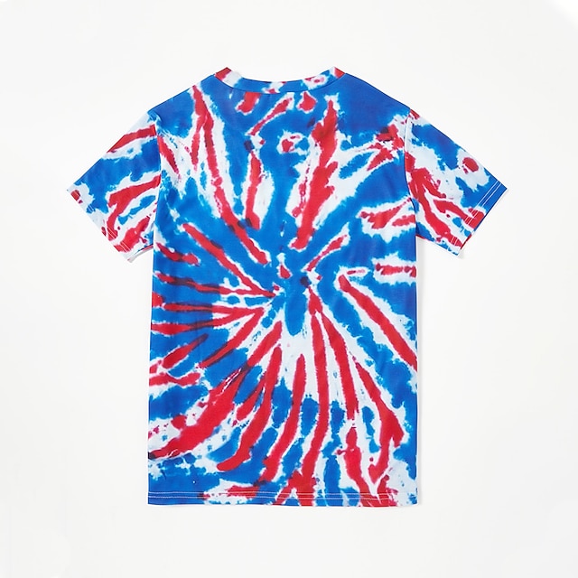 Baby & Kids Matching Outfits | Family Look American Independence Day T shirt Tops Flag Letter Causal Print Blue Short Sleeve Cas