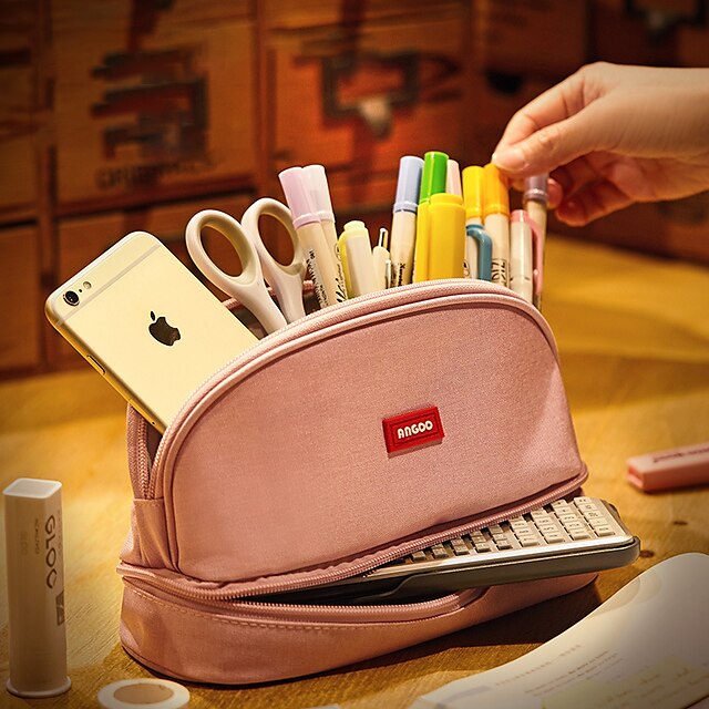 Consumer Electronics Stationery | Pencil Case Pen Pouch Marker Bag Wear-Resistant Multifunction With Zipper Canvas for School Of