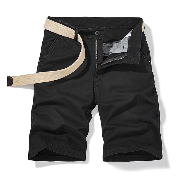 Mens Clothing Mens Bottoms | Mens Classic Style Fashion Shorts Cargo Shorts Front Pocket Knee Length Pants Casual Daily Solid Co