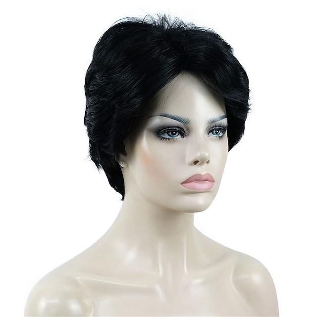 Beauty & Hair Wigs & Hair Pieces | Short Fluffy Natural Wavy Wig Synthetic Hair Women Capless Wigs - XQ65543