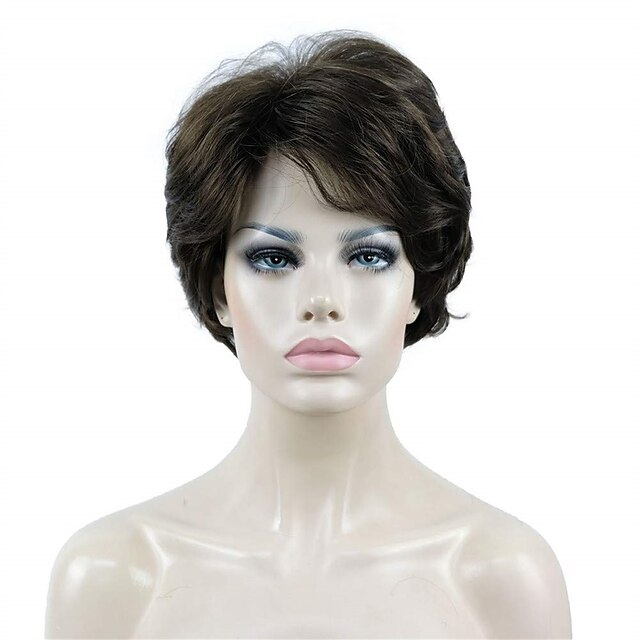 Beauty & Hair Wigs & Hair Pieces | Short Fluffy Natural Wavy Wig Synthetic Hair Women Capless Wigs - XQ65543