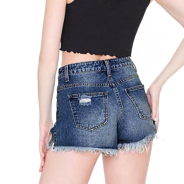 Womens Clothing Womens Bottoms | Womens Fashion Jeans Shorts Tassel Fringe Side Pockets Cut Out Short Pants Casual Weekend Micro