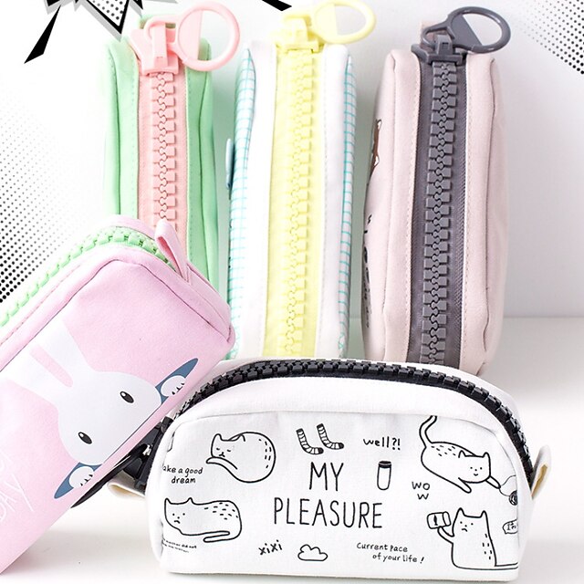 Consumer Electronics Stationery | Pencil Case Pen Pouch Marker Bag Wear-Resistant Multifunction With Zipper Canvas for School Of