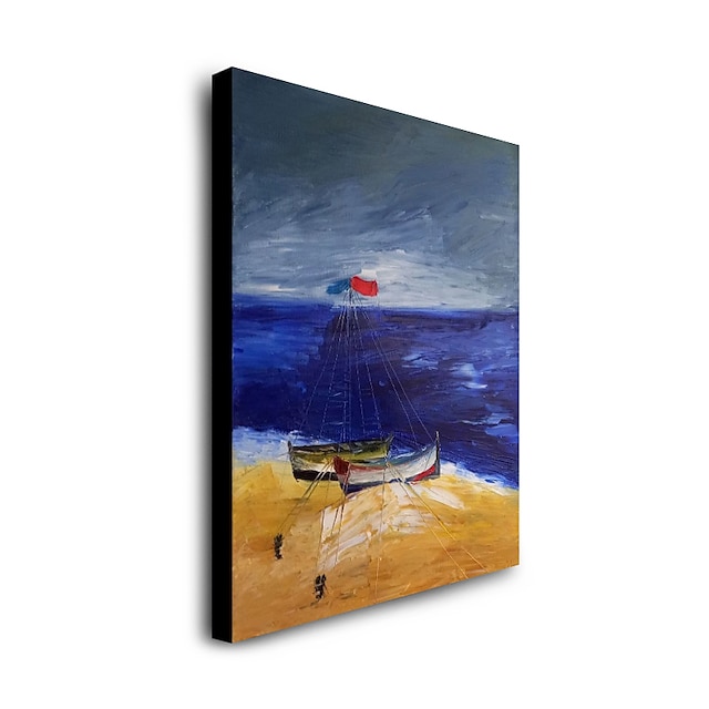 Home & Garden Wall Art | Oil Painting Handmade Hand Painted Wall Art Abstract Boats Canvas Painting Home Decoration Decor Stretc