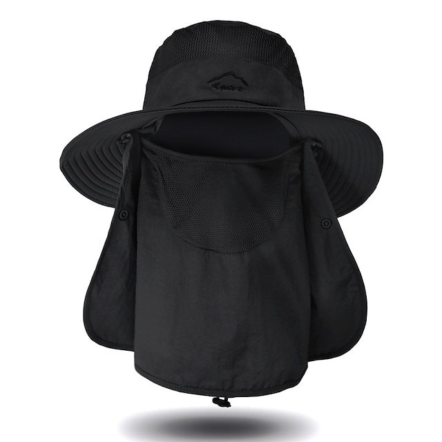 Shoes & Bags Fashion Accessories | Summer Quick-drying Boonie Men Women Hat Outdoor Face Mask Wide Brim Bucket Hat Sun Protectio