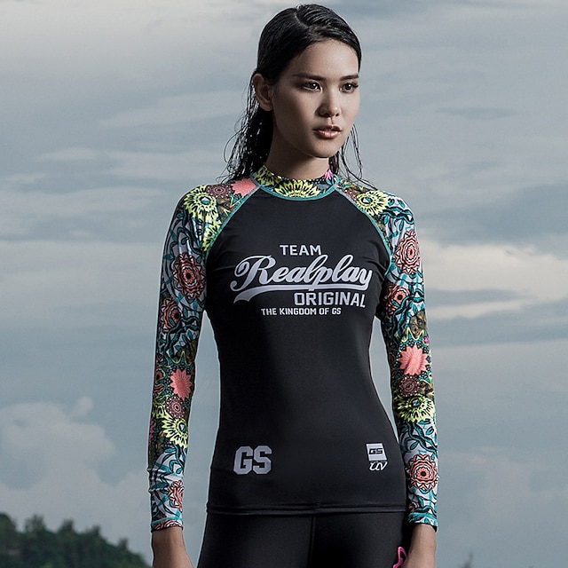 Sports & Outdoors Surfing, Diving & Snorkeling | GSOU SNOW Womens Rash Guard Swim Shirt UV Sun Protection UPF50+ Breathable Long