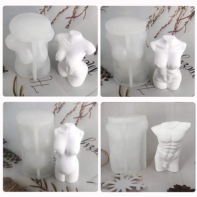  1pc Human Candle Cake Chocolate Silicone Mould Diy Crystal Epoxy Mould