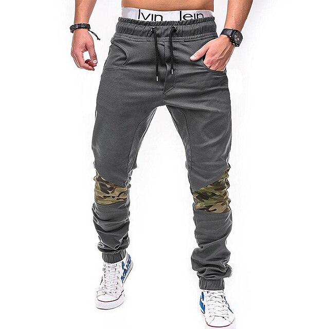 Mens Clothing Mens Bottoms | Mens Jogger Full Length Pants Solid Color Mid Waist M L XL 2XL 3XL - FT47953