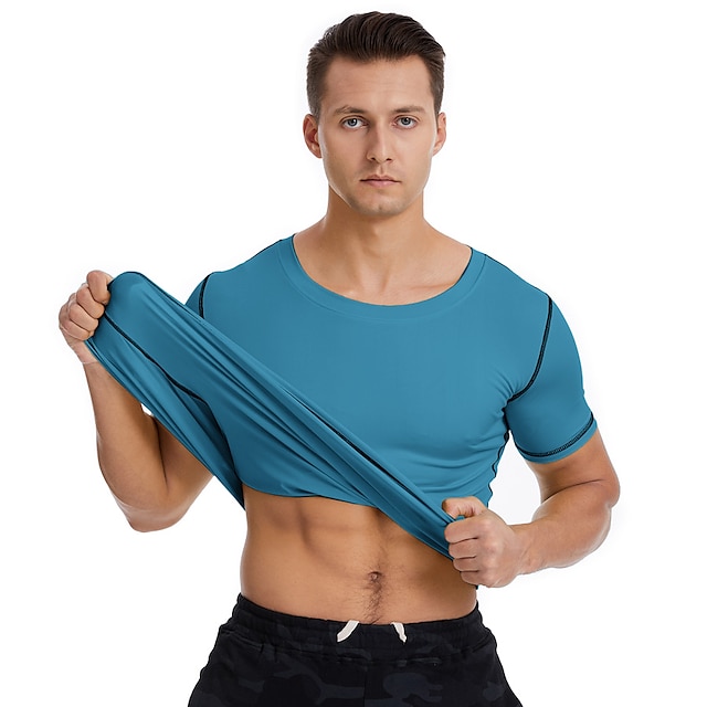 Sports & Outdoors Running, Jogging & Walking | Mens Crew Neck Yoga Top Solid Color Green White Yoga Fitness Gym Workout Tee Tshi