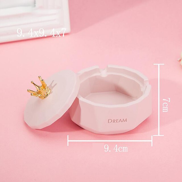 Home & Garden Home Decor | Simple Creative With Cover Ashtray Cute Light Luxury Resin Home Ashtray Decorative Ornaments - QS0980