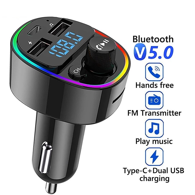  Car mp3 player bluetooth compatible plug-in card pd fast charge dual usb high-power power supply car hands-free FM transmitter G67