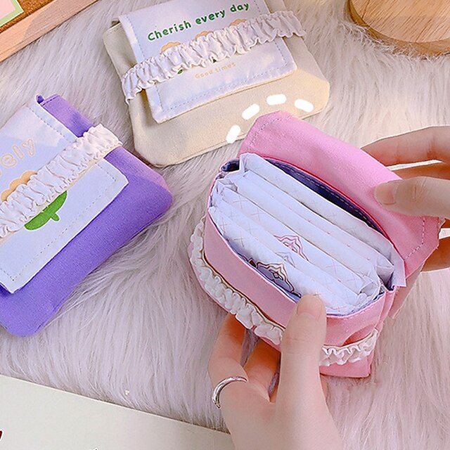 Home & Garden Home Decor | 1pc Cartoon Graphic Random Color Sanitary Napkin Storage Bag - HN45721