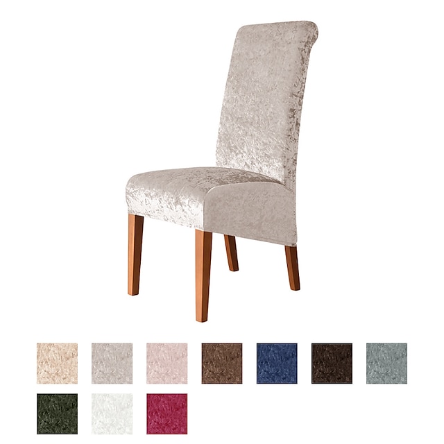 Velvet Dining Chair Covers Wedding Slipcovers Party Banquet Seat Cover Winter UK 