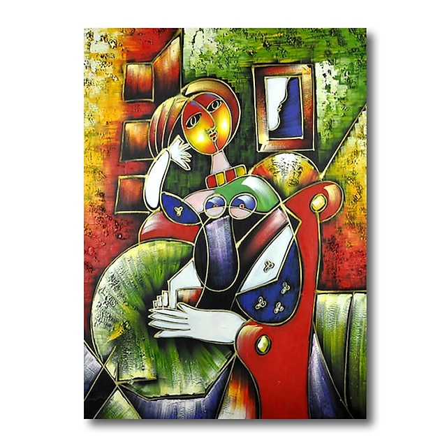 olajfestmény kézzel festett fal művészet absztrakt modern figura Picasso repro lány hölgy meztelen meztelen lakberendezési dekoráció feszített keret felakasztható