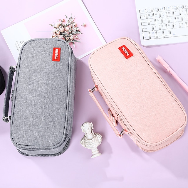 Consumer Electronics Stationery | Pencil Case Pen Pouch Marker Bag Wear-Resistant Multifunction With Zipper Canvas for School Of