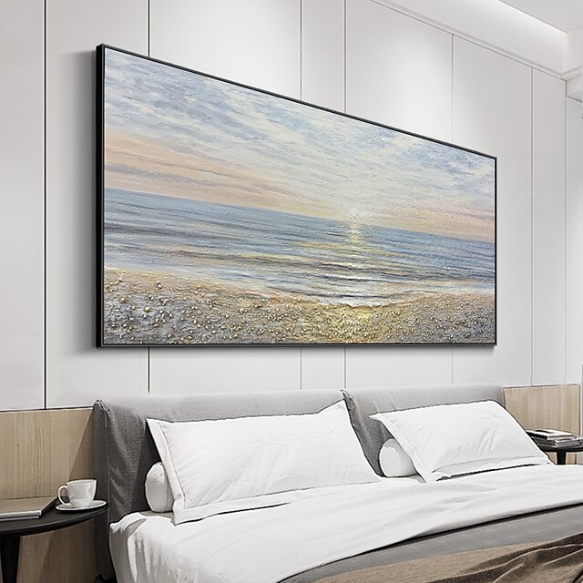 Home & Garden Wall Art | Oil Painting Handmade Hand Painted Wall Art Modern Abstract Seascape Sunset Abstract Landscape Home Dec