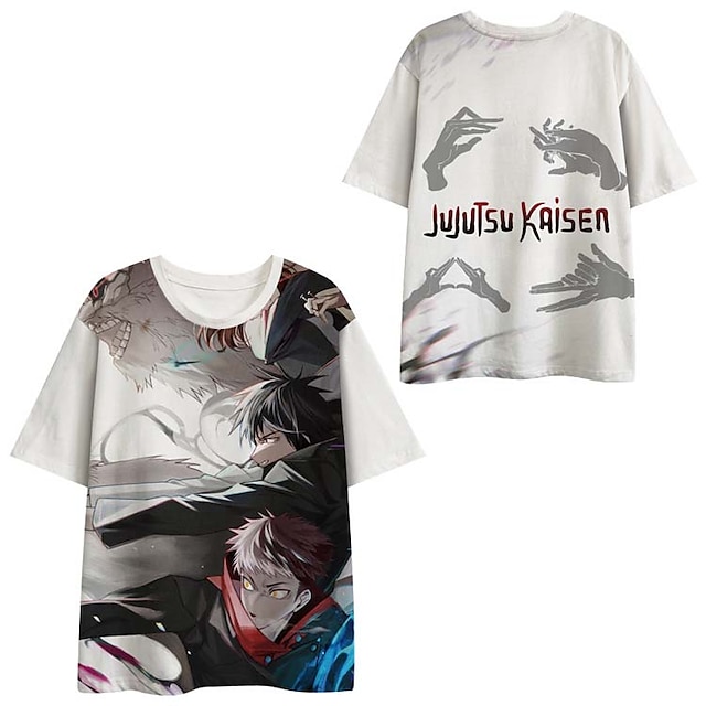 Toys & Hobbies Cosplay & Costumes | Inspired by Jujutsu Kaisen Gojo Satoru T-shirt Anime 100% Polyester Anime Harajuku Graphic K