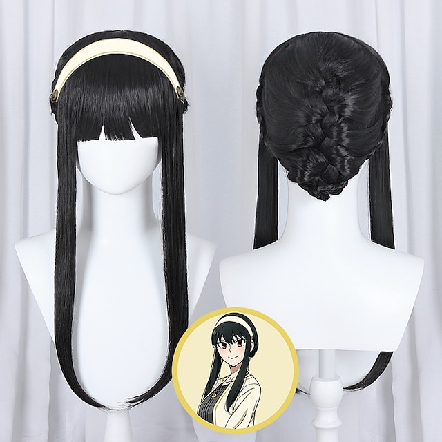 Beauty & Hair Wigs & Hair Pieces | Cosplay Cosplay Cosplay Wigs Womens Straight bangs 60 inch Heat Resistant Fiber Dry Black Adu