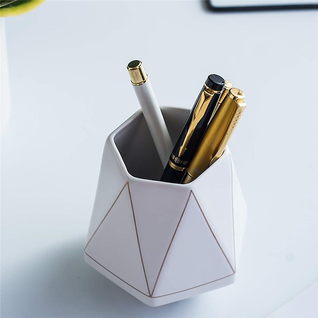 Consumer Electronics Stationery | Pen Pencil Holder Cup Wear-Resistant Big Capacity ceramics for School Office Student - LK41139