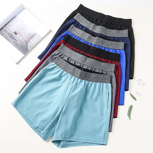 Mens Clothing Mens Bottoms | Mens Casual Casual / Sporty Active Shorts Pocket Elastic Waist Short Pants Sports Outdoor Casual Mi