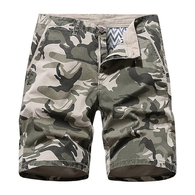 Mens Clothing Mens Bottoms | Mens Classic Style Fashion Shorts Cargo Shorts Pocket Knee Length Pants Casual Daily Camouflage Com