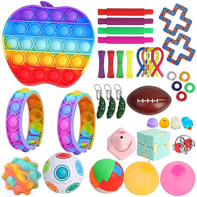 Sensory/fidget Toys Pack Of 3 magic rainbow puzzle ball Bargain 