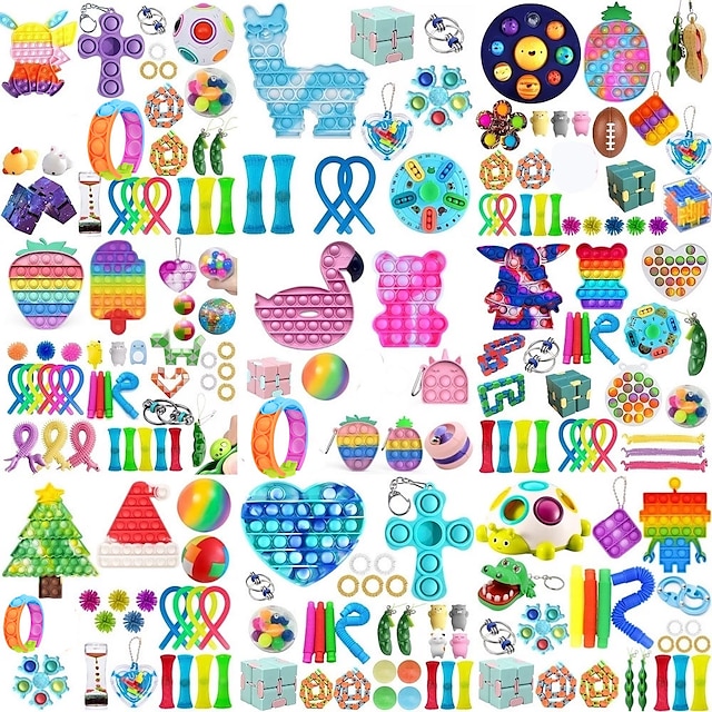  40 piezas top fidget toys pack conjunto de juguetes antiestrés regalo de alivio de mármol para adultos niña navidad sensorial antiestrés alivio fidget toys