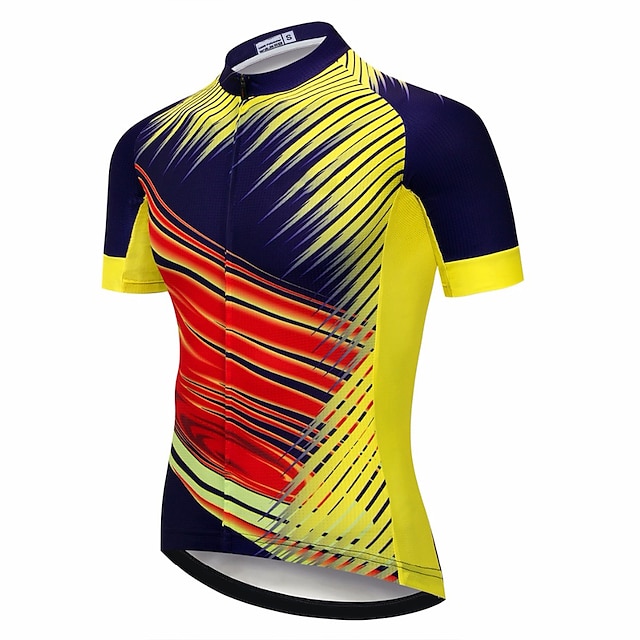 Sports & Outdoors Cycling | 21Grams Mens Short Sleeve Cycling Jersey Bike Top with 3 Rear Pockets Mountain Bike MTB Road Bike Cy