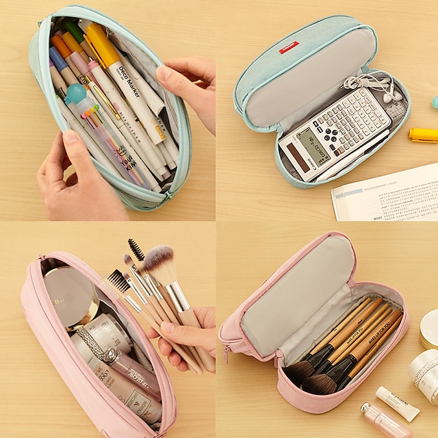 Consumer Electronics Stationery | Pencil Case Pen Pouch Marker Bag Wear-Resistant Multifunction With Zipper Canvas for School Of