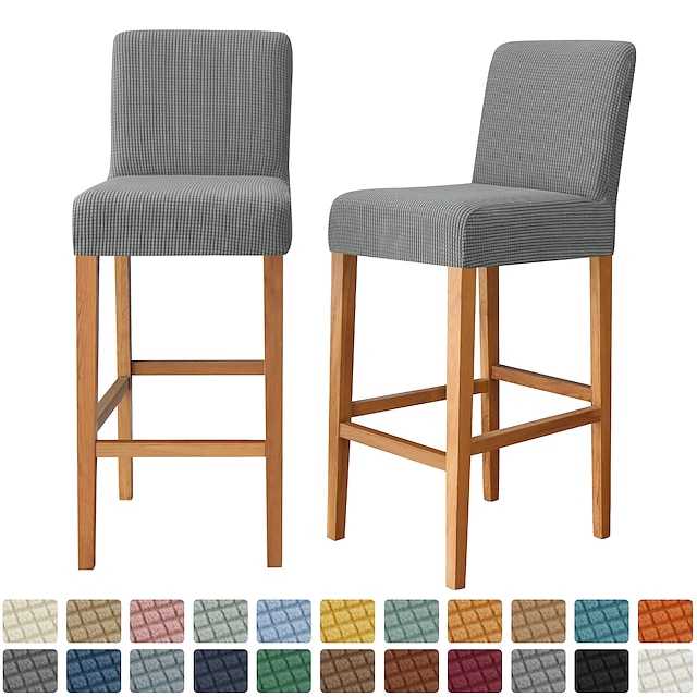 Velvet Stretch Bar Cafe Counter Stool High Chair Slipcover Replacement 