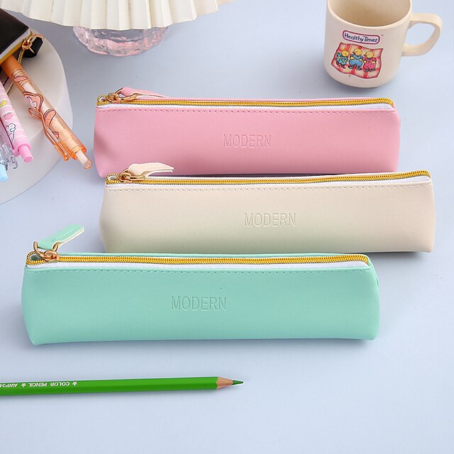 Consumer Electronics Stationery | Pencil Case Pen Pouch Marker Bag Multifunction With Zipper Big Capacity PU Leather for Office 