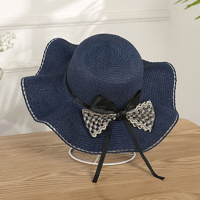 Shoes & Bags Fashion Accessories | 1pcs Simple Foldable Wide Brim Floppy Girls Straw Sun Hat Beach Women Sunscreen Hat Travel Ca