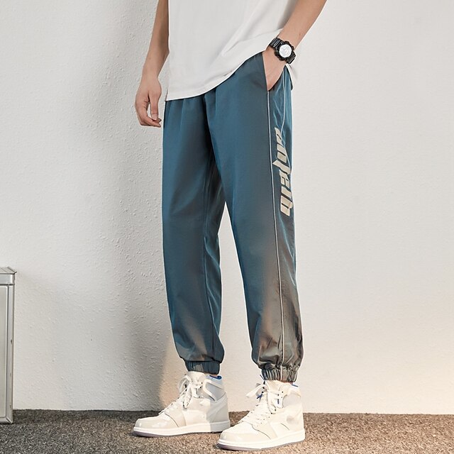 Mens Clothing Mens Bottoms | Mens Casual Classic Sweatpants Multiple Pockets Full Length Pants Going out Office Inelastic Bicycl