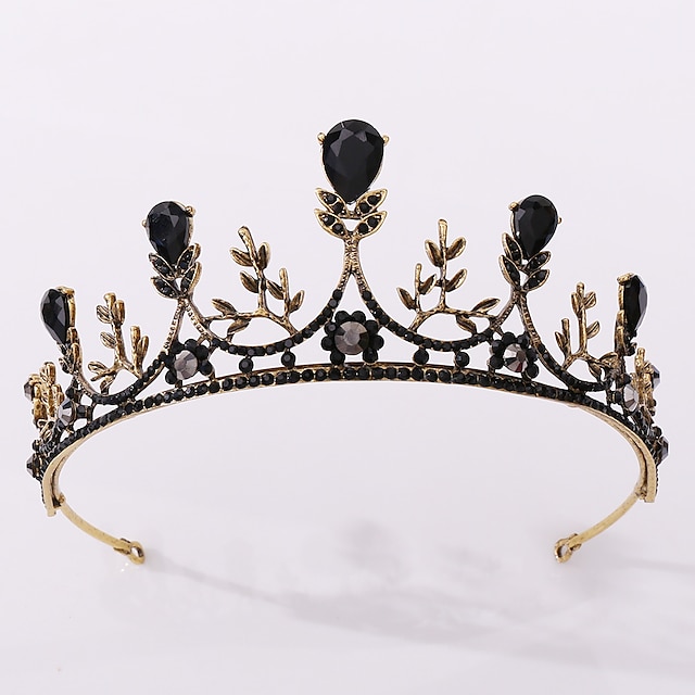  corona di regina barocca gioiello - strass platino corone giubilari e diademi per donna, accessori per capelli per feste in costume con pietre preziose,elisabetta