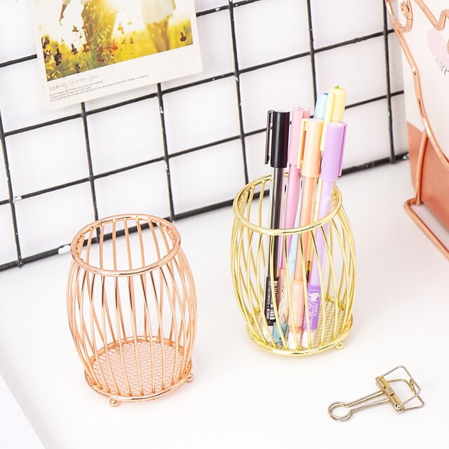 Consumer Electronics Stationery | Pen Pencil Holder Cup Big Capacity Metal for Office Business Student - YA14320