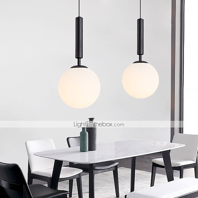 Lights & Lighting Pendant Lights | 1-Light 20 cm Pendant Light Metal Glass Globe Electroplated Painted Finishes Contemporary Art