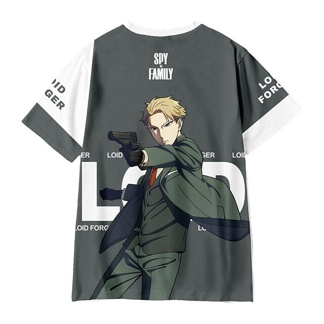 Toys & Hobbies Cosplay & Costumes | Inspired by SPY×FAMILY Loid Forger Yor Forger Anya Forger T-shirt Cartoon 100% Polyester Ani