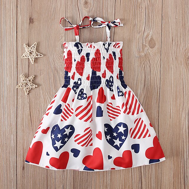 Toys & Hobbies Cosplay & Costumes | USA Flag Dress Cosplay Costume Kids Girls Cosplay Cute Party Festival / Holiday Polyester Re