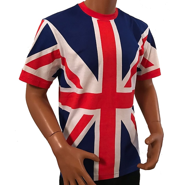  Queen's Platinum Jubilee 2022 Elizabeth 70 år Britisk flagg T-skjorte Tilbake til Skolen Mønster 3D Graphic Til Par Herre Dame Voksne Tilbake til Skolen 3D-utskrift