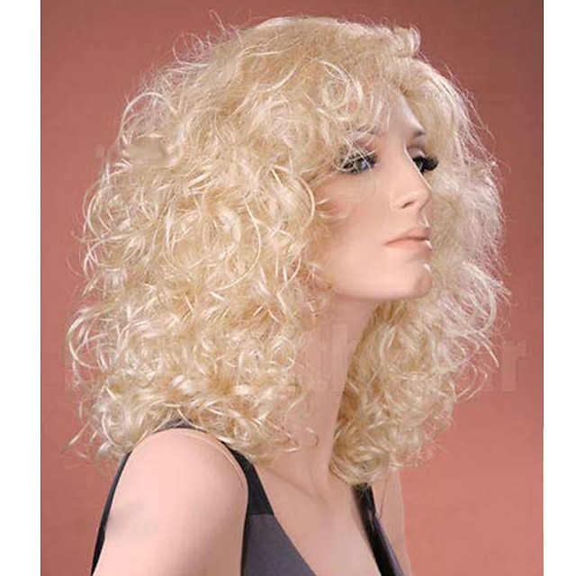 Beauty & Hair Wigs & Hair Pieces | Forever Young UK Ladies Long Bouncy Curls Perm Light Blonde Curly Fashion Wig - JE29081